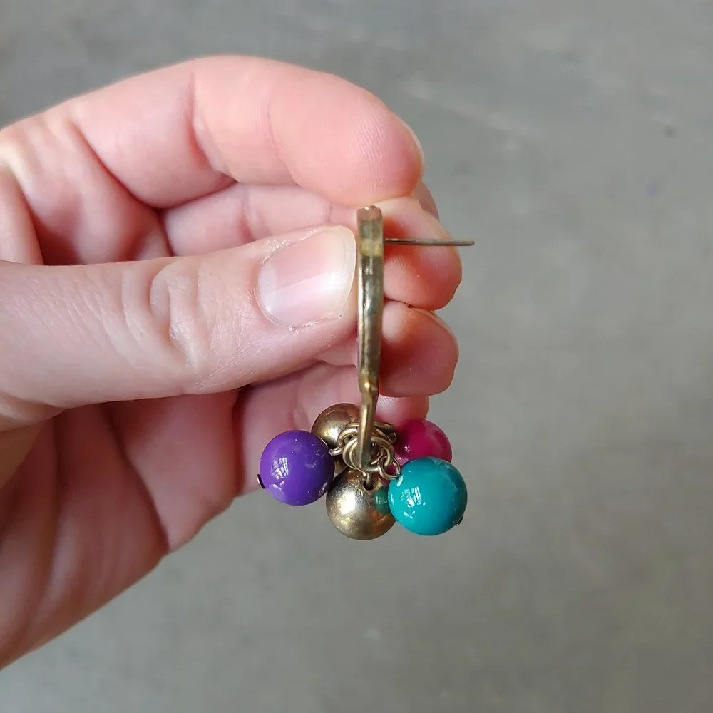 Vintage Colorful Costume Jewelry Dangle Earrings Bundle
